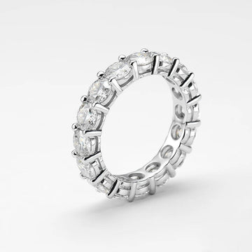 Adorable 18K YGP 2.2 CT Moissanite Diamonds Eternity Rings for Women - Engagement Wedding Fine Rings - The Jewellery Supermarket